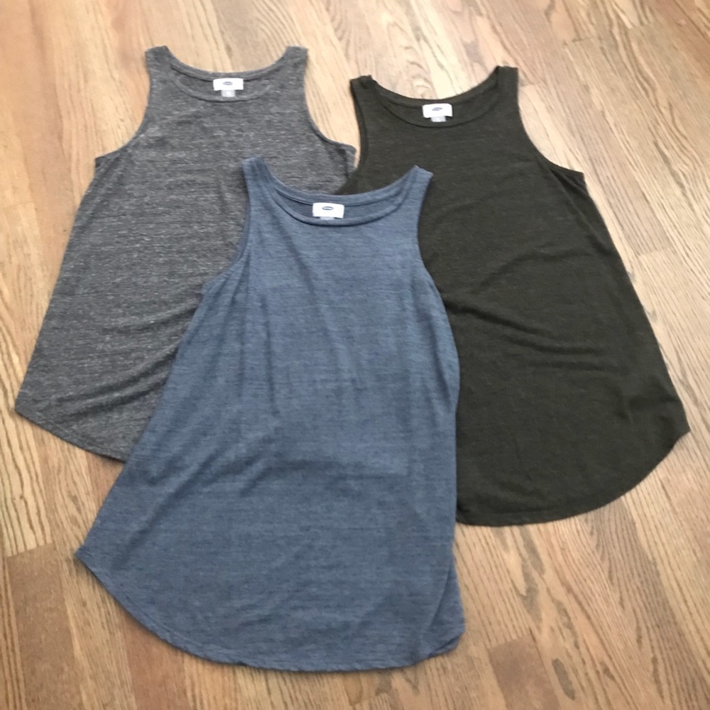 3 Old Navy Long Tanks